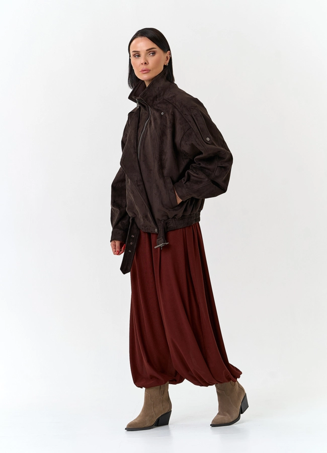 Женская куртка из эко замши модель № 33033 в рассрочку
