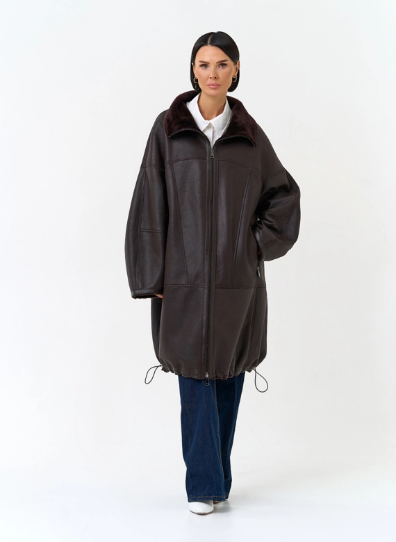 Женская дубленка из натурального меха фото