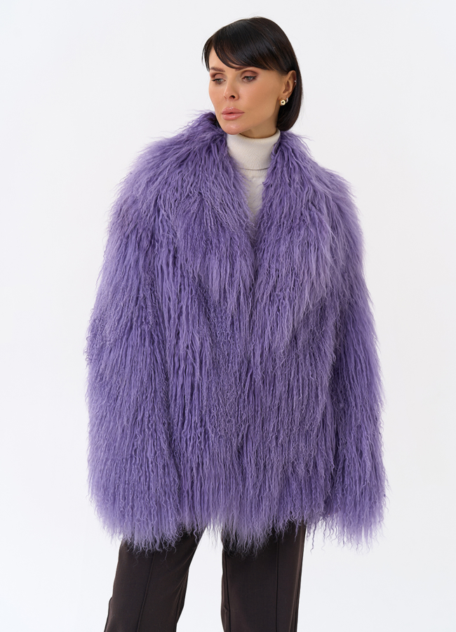 Шуба из ламы модель № 31831 универмаг малина