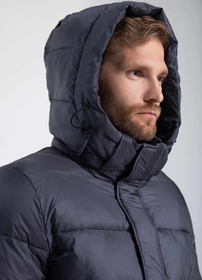 Пуховик мужской с капюшоном  модель № 25788 универмаг малина