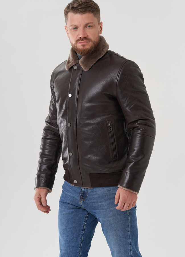 фото Мужская дубленка  модель № 82152