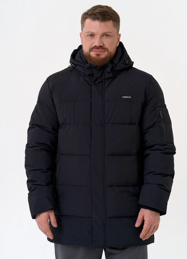 Мужской пуховик с капюшоном  модель № 31475 в кредит
