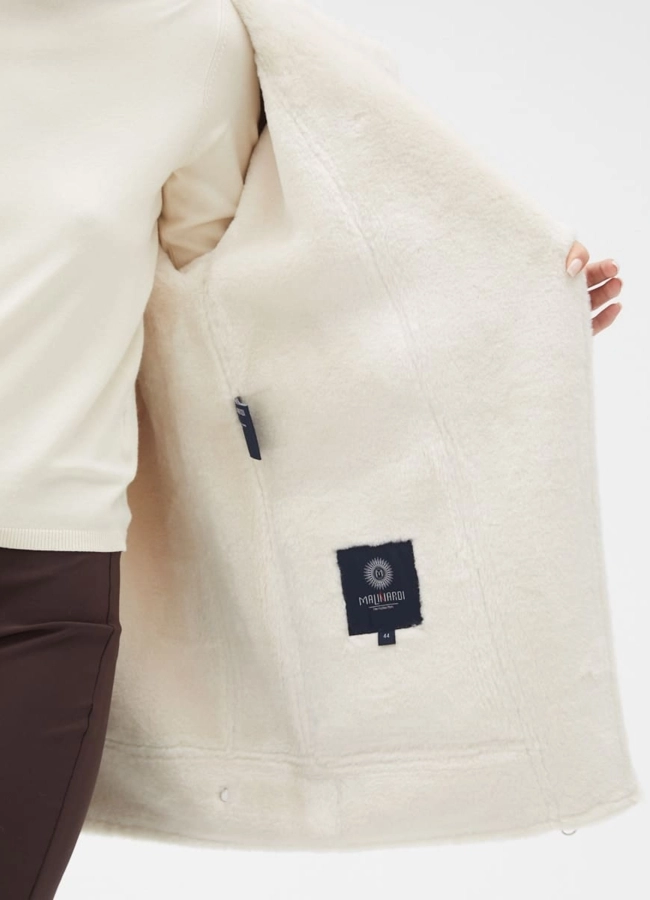 Женская удлиненная дубленка из эко кожи модель № 32023 универмаг малина фото