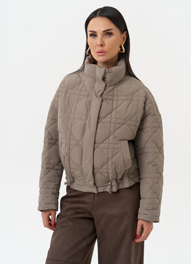 Короткая куртка с воротником стойкой модель № 30033 в рассрочку